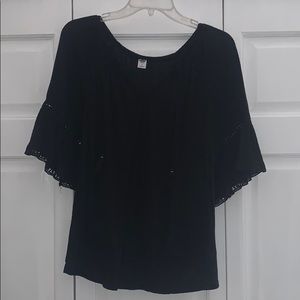 Black lounge Top with Tassles